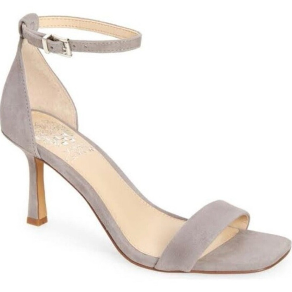 Vince Camuto VC - Enella Grey Suede Heels, Size 8.5